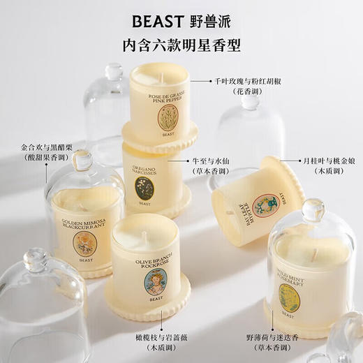 野兽派（THE BEAST）"女神的花环"系列植萃精油钟罩寻香礼盒限定香氛香挂组合 商品图2