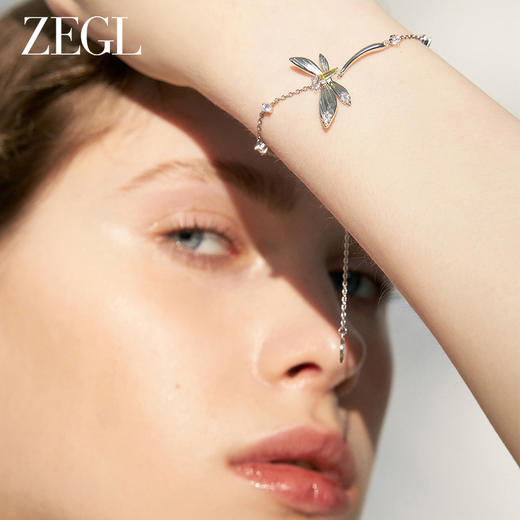 ZEGL设计师绿野漫迹系列925银蝴蝶手链女2024新款小众精致手饰品 商品图3