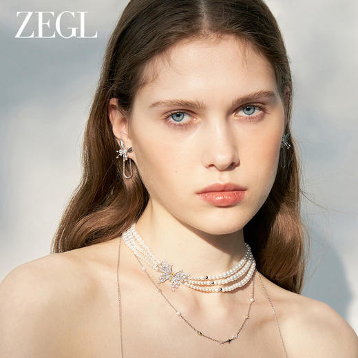 ZEGL设计师绿野漫迹系列925银蝴蝶耳环2024新款高级感耳钉耳饰女 商品图3