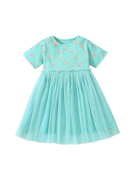 【夏日必备！清新少女裙】Little maven网纱女童连衣裙欧美夏季儿童童裙透气短袖女童公主裙 商品图4