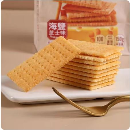 津巧卡滋苏打饼干海盐芝士味150g 商品图1