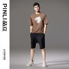 PINLI品立夏季新款印第安人贴布绣圆领短袖T恤男BG242111030 商品缩略图1
