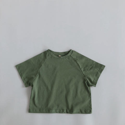  【 A类纯棉品质，闭眼入！质感百搭】韩版基础短袖T恤夏季儿童纯色蝙蝠袖T恤衫男女童圆领打底衫洋气 商品图8