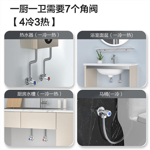 九牧（JOMOO）角阀加厚防爆黄铜三角阀4分 冷热水通用止水阀八字阀 单热44055-339/1C-1 商品图3