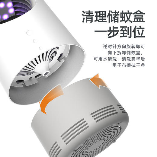 【360°诱蚊光圈捕蚊无死角】新款家用诱蚊灭蚊器 USB插电捕蚊灯 卧室光触媒灭蚊灯 吸入式蚊灯 桌面灭蚊神器 商品图2