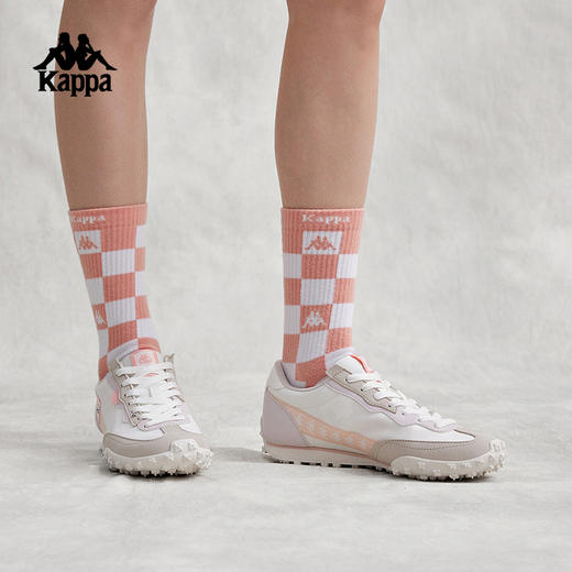 Kappa卡帕复古跑鞋2024新款女夏运动鞋串标拼接休闲鞋K0E45MM09 商品图0