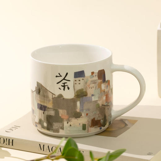 吴冠中 墙上姻亲 都市之恋 陶瓷马克杯 礼品 送礼推荐 送朋友 节庆礼物 425ML 商品图2