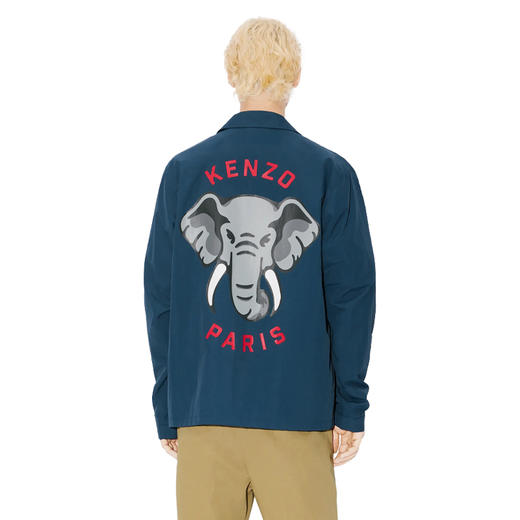 KENZO 高田贤三 男士大象图案印花教练夹克外套 蓝色 FE55 BL061 9NG 77 商品图2