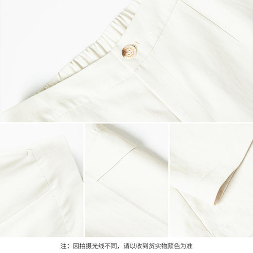 【商场同款】CNT4386 “ 洒脱工装裤 ”  长直筒裤型加工装明贴口袋带来都市的松弛时髦感 醋酸以天然木浆为原料 天然环保 手感接近 真丝，细致柔滑，贴肤舒适 商品图9