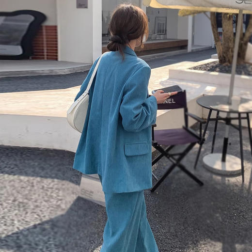 裁缝学苑AS216灯芯绒西装套装纸样女装新款复古英伦小西服两件套打板 商品图2