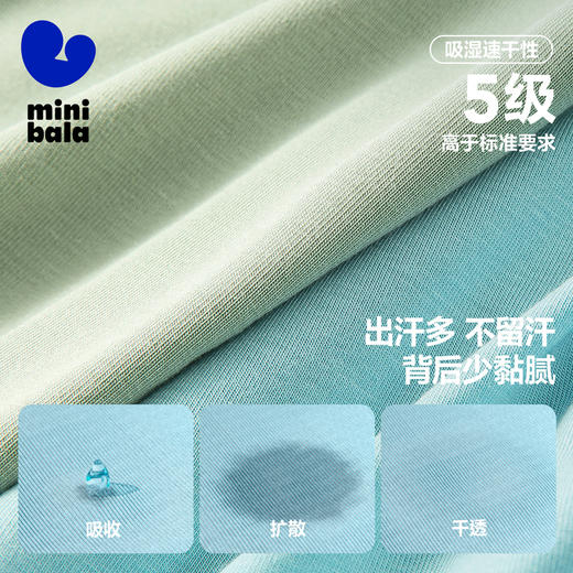 迷你巴拉男童女童短袖T恤速干凉感抑菌萌趣宝宝水果短袖T恤 商品图2