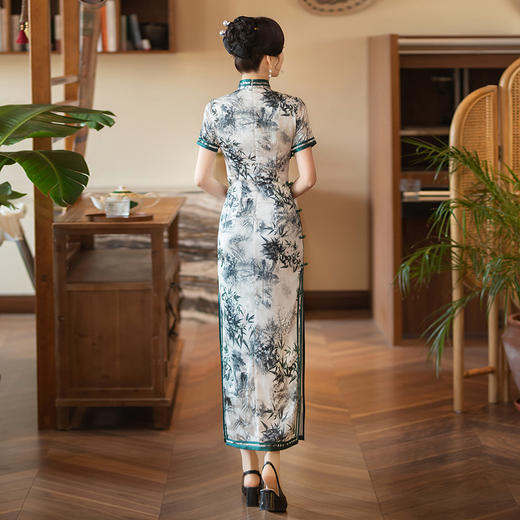 高端气质修身，年轻款改良民国风复古长款旗袍SYG771 商品图1