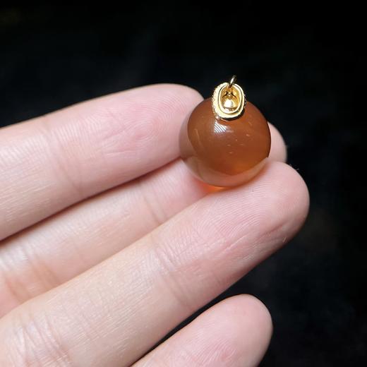 S925琥珀吊坠-圆珠 商品图0