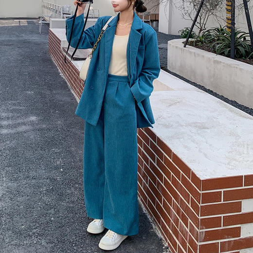 裁缝学苑AS216灯芯绒西装套装纸样女装新款复古英伦小西服两件套打板 商品图1