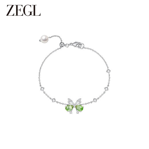 ZEGL设计师绿野漫迹系列925银蝴蝶手链女2024年新款小众精致手饰 商品图3