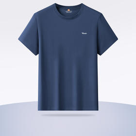 【Q】【新款DWP】大依优型大码短袖T恤圆领加肥加大男士大号弹力透气舒适夏季半袖