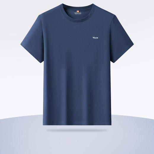 【Q】【新款DWP】大依优型大码短袖T恤圆领加肥加大男士大号弹力透气舒适夏季半袖 商品图0