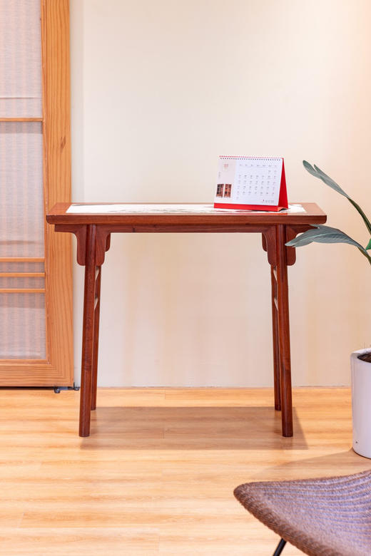 红桥红  家具严选  缅甸花梨（大果紫檀）【石面 98  刀牙 平头案】 商品图1