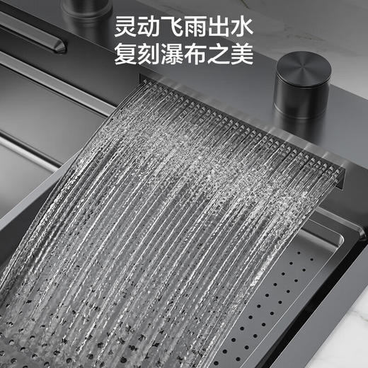 九牧（JOMOO）不锈钢抗菌耐刮飞雨瀑布水槽阶梯式厨房洗菜盆 78*48 06299-CZ-1 商品图2