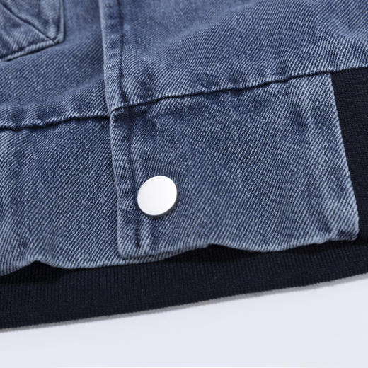 【新品上新】HX 春季水洗棒球领牛仔茄克衫外套复古工装C105410036101 商品图12