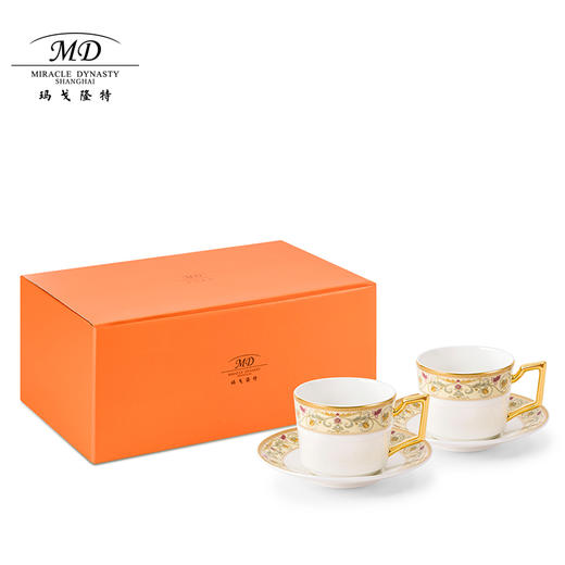 【玛戈隆特】欧洲花园骨瓷咖啡杯礼盒装对杯套装精致下午茶杯子送礼 商品图3