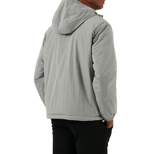 EMPORIO ARMANI 阿玛尼 男士宽松长袖连帽落肩双向拉链棉服 灰色 3D1BA8 1NJXZ 06G1 商品图2