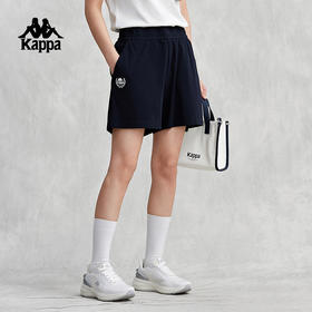 Kappa卡帕复古短裤2024新款女夏休闲直筒裤简约五分裤K0E42DY01