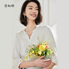 【商场同款】CNV4357 “ 柔光典雅衬衫 ”  柔和奶酪白清新雅致干净富有质感 领口金属链条装饰不同光泽的碰撞更显精致感 中袖套头衬衫 商品缩略图10