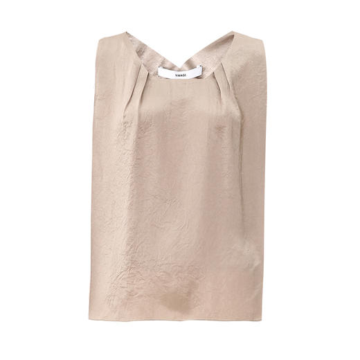 VIMAGE纬漫纪夏季新款气质方领慵懒宽松醋纤轻薄无袖背心上衣V2113713 商品图5