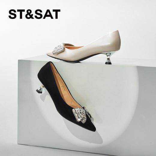 星期六精致闪钻蝴蝶结细高跟SSC1111058 商品图2