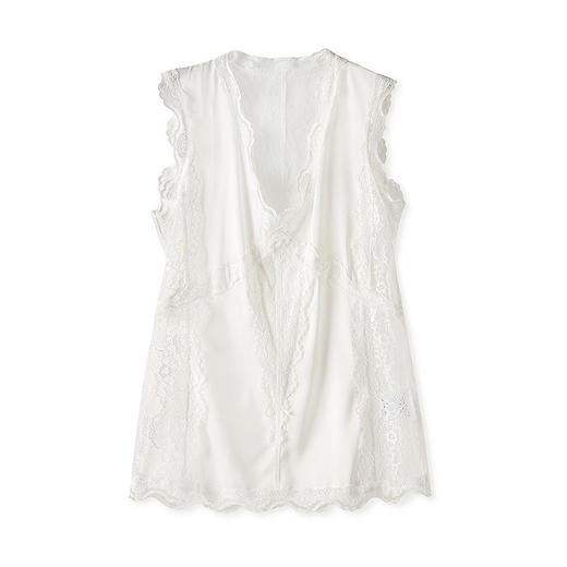 缎面蕾丝拼接轻奢气质，显瘦百搭打底无袖背心WLZD-2409204 商品图4