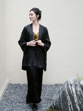 盛唐牡丹 |香云纱梅兰竹菊开衫