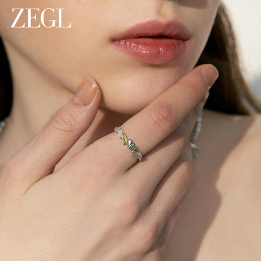 ZEGL设计师绿野漫迹系列925银戒指女小众设计2024指环开口食指戒 商品图1