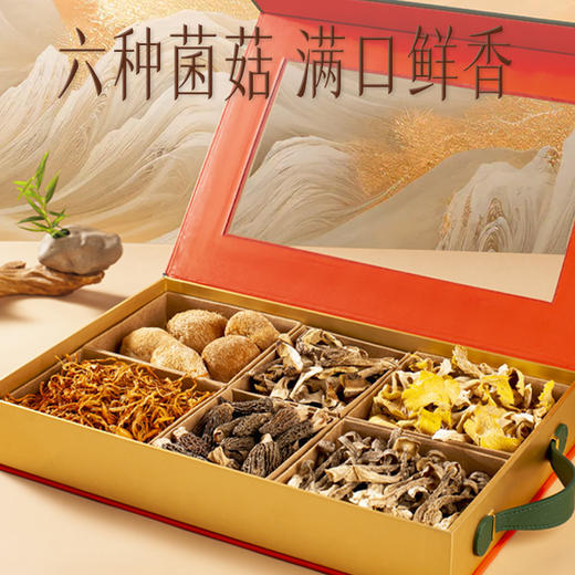 【官方正品】云南白药孜补山野寻珍云南菌菇珍品礼盒310g野生菌高端送礼六种菌菇猴头菇牛肝菌羊肚菌 商品图2