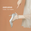ZHR浅口单鞋女2024新款一脚蹬结婚鞋百搭高跟鞋时尚细跟女鞋婚礼 商品缩略图8