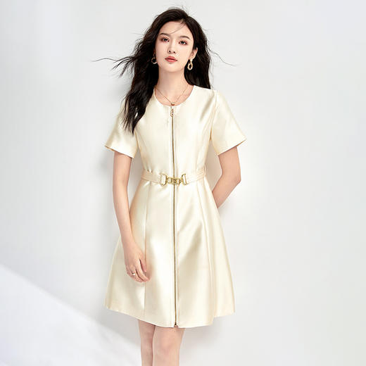 名媛气质轻奢设计感，时髦收腰显瘦连衣裙WLZD-2409302 商品图0