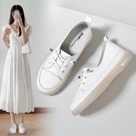 ZHR则则休闲小白鞋女2024春季新款一脚蹬软底板鞋百搭轻便运动鞋
