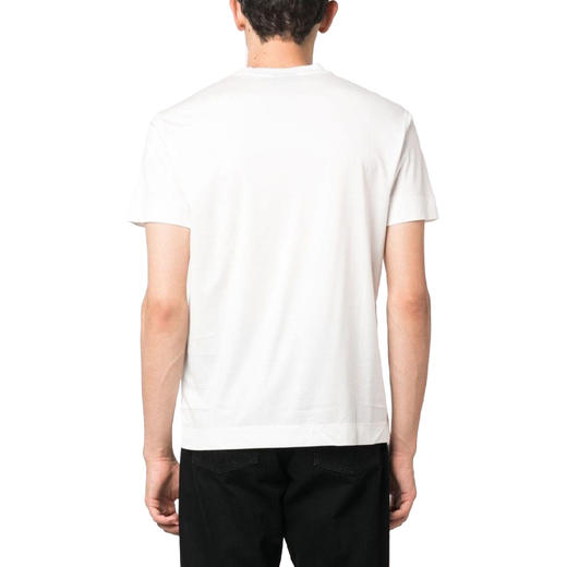 【一】EMPORIO ARMANI 阿玛尼 男士徽标印花棉质圆领短袖T恤 白色 8N1TF6 1JUVZ 0101 商品图2