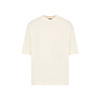 EMPORIO ARMANI 阿玛尼 男士徽标刺绣超大号厚重平纹针织圆领短袖T恤 米色 3D1TD5 1J0EZ 0128 商品缩略图0