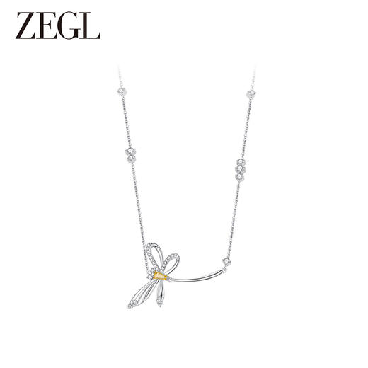 ZEGL设计师绿野漫迹系列925银蝴蝶项链女款2024新款锁骨颈链饰品 商品图3