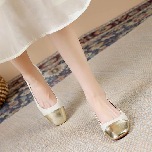 ZHR则则法式优雅单鞋女鞋2024新款时尚百搭休闲气质一脚蹬懒人鞋 商品图1