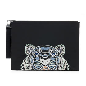 KENZO 高田贤三 女士大虎头徽标手包 黑色 FA65 PM322 F20 99H