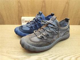 豪行春秋新款12162902户外运动休闲男鞋单鞋网鞋专柜正品