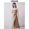 VIMAGE纬漫纪夏季新款气质慵懒荡领系带围裹开叉醋纤吊带连衣裙V2107720 商品缩略图2