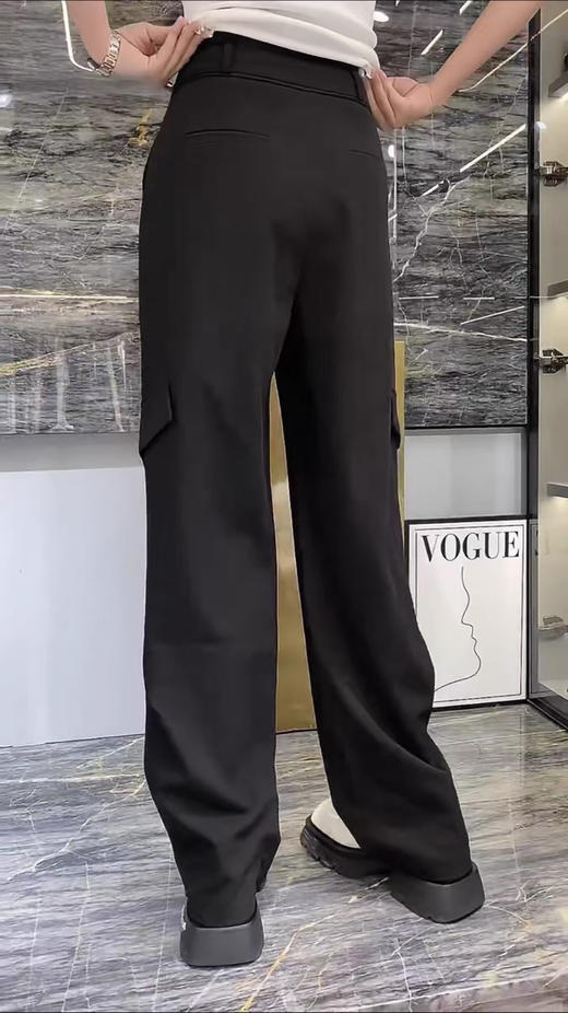 侧双褶净色工装长裤 9522100012 商品图6