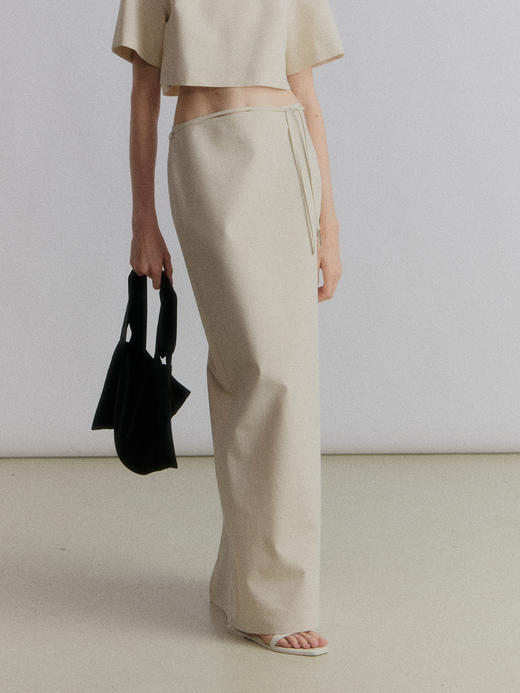 VC｜SS24008 oat Mena long skirt [ 半身裙   燕麦 ] 商品图0