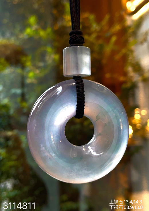 玻璃种飘花平安扣素件【3114811】具体价格微信咨询 商品图5