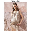 VIMAGE纬漫纪夏季新款气质方领慵懒宽松醋纤轻薄无袖背心上衣V2113713 商品缩略图0