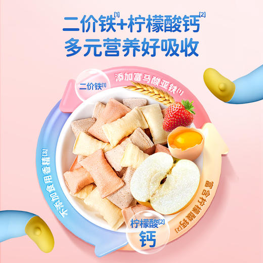 【单品折扣】婴幼儿钙铁泡泡酥/原味/谷物味/草莓味 商品图4