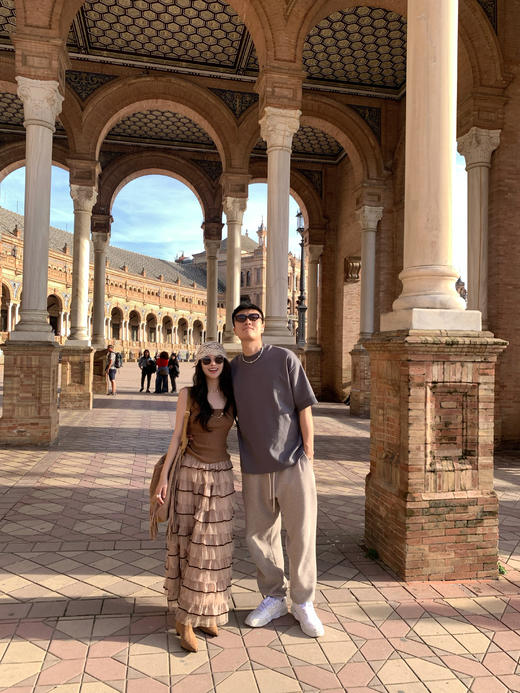 Read Nameless /冰爽丝棕色显瘦背心+西班牙咖色蛋糕裙 商品图10